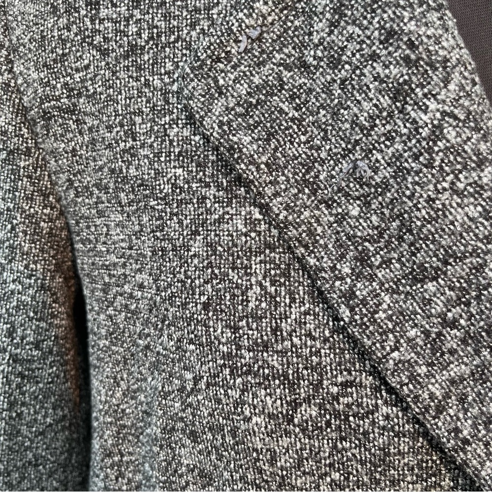 🦩Black and White Woven Overcoat - Picture 4 of 6